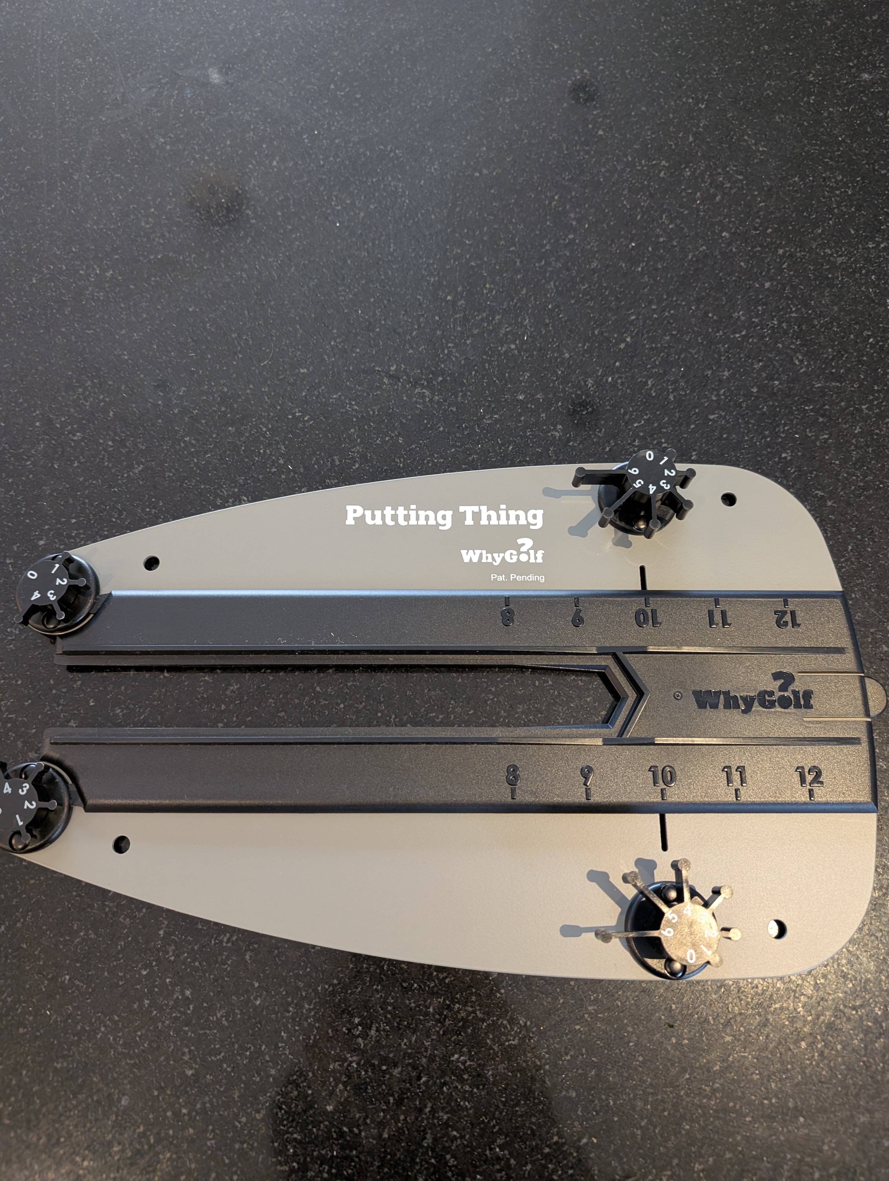 The Putting Thing with the central rail attached.
