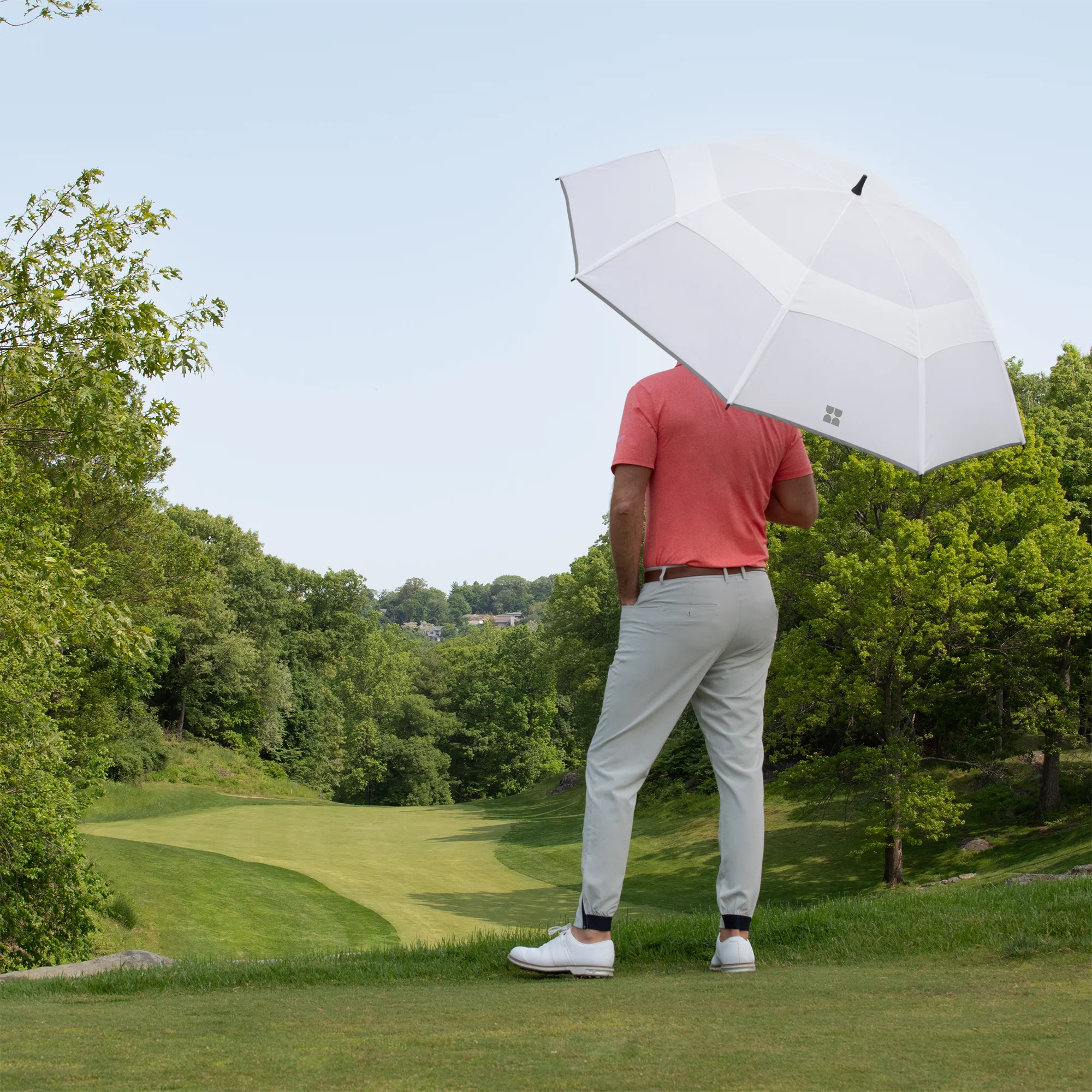Weatherman Golf Umbrella in use